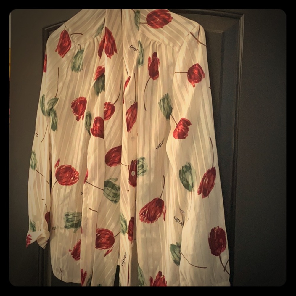 Button up shirt with flower pattern